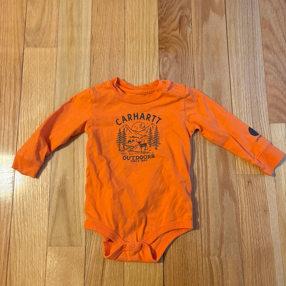 Carhartt Bright Orange Baby Onesie